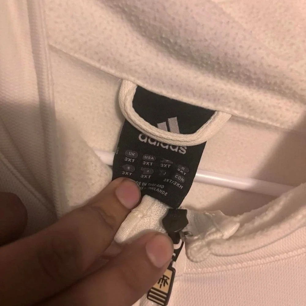 White Adidas Tmac jacket with red accents size XXL